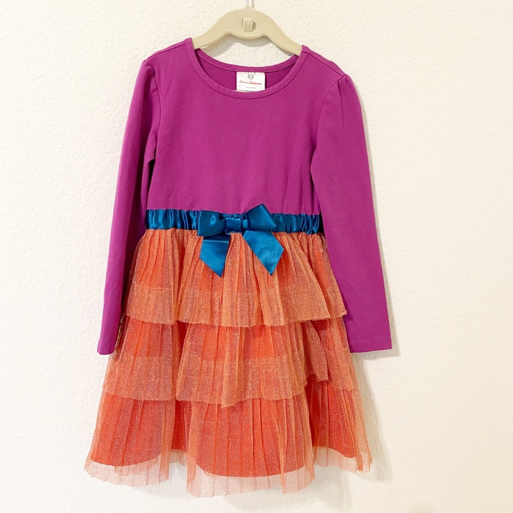 Hannah Andersson Shimmer Tiered Tulle Dress